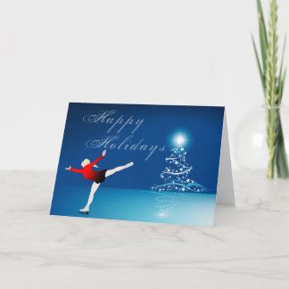 Ice Skating Greeting Card Feiertagskarte