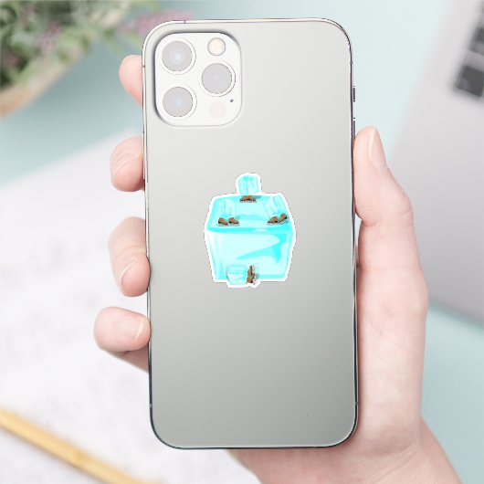 Ice Skating Ice Cubes Aufkleber (Telefon)