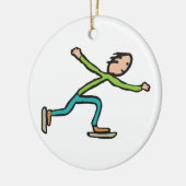 Ice Skating Keramik Ornament (Links)