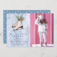 Ice Skating Party Frozen Snowflake Birthday Photo