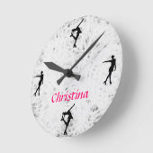 Ice Skating Personalized Clock Runde Wanduhr (Winkel)