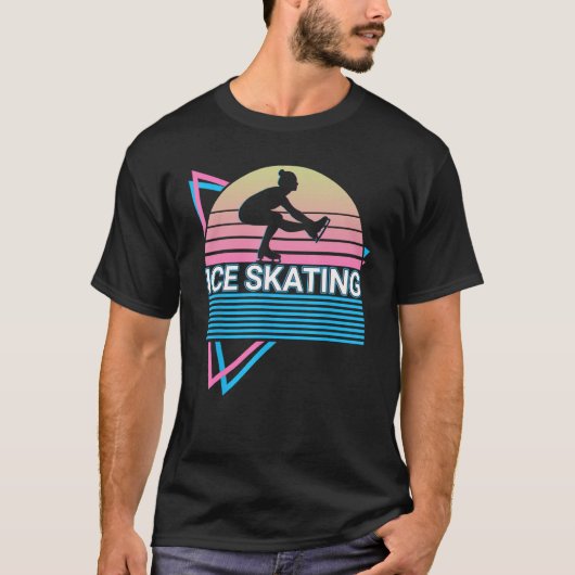 Ice Skating Retro T-Shirt (Vorderseite)