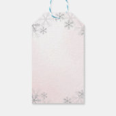 Ice Skating Silver Snowflakes Birthday Thank You Geschenkanhänger (Rückseite)