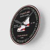 Ice Skating Skates Wall Clock Runde Wanduhr (Winkel)