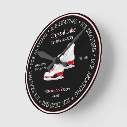 Ice Skating Skates Wall Clock Runde Wanduhr (Winkel)