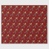 Ice Skating Stickman Geschenkpapier (Flach)