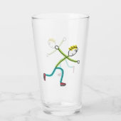 Ice Skating Stickman Glas (Rückseite)