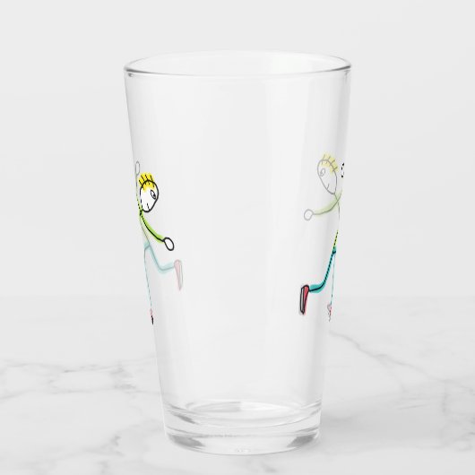 Ice Skating Stickman Glas (Links)
