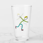 Ice Skating Stickman Glas (Vorderseite)