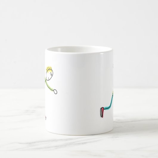 Ice Skating Stickman Kaffeetasse (Mittel)