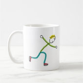 Ice Skating Stickman Kaffeetasse (Links)