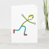 Ice Skating Stickman Karte (Vorderseite)