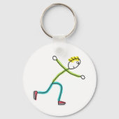 Ice Skating Stickman Schlüsselanhänger (Rückseite)