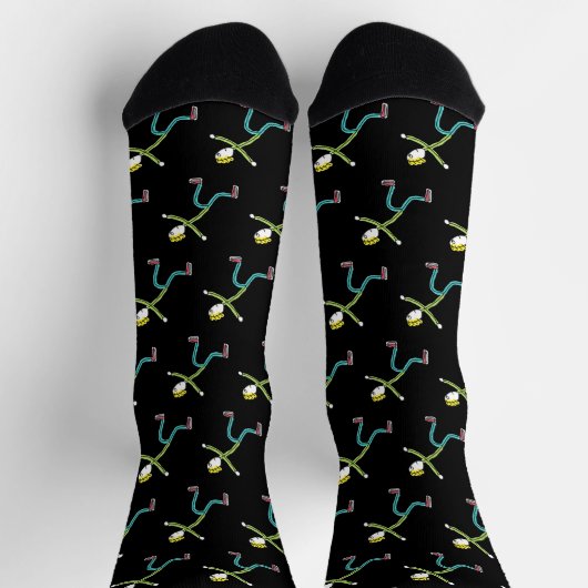Ice Skating Stickman Socken (Oben)