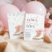 Ice Skating Teen Birthday Invitation - Pink Bow Einladung