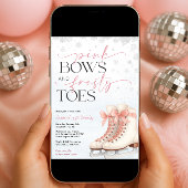 Ice Skating Teen Birthday Invitation - Pink Bow Einladung