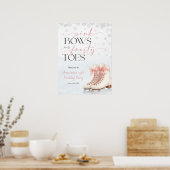 Ice Skating Teen Birthday Welcome Sign - Pink Bow Poster (Küche)