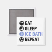 Ice Sleep Ice Bath Wim Hof Kalte Dusche Iceman Magnet (Vorderseite/Rückseite)