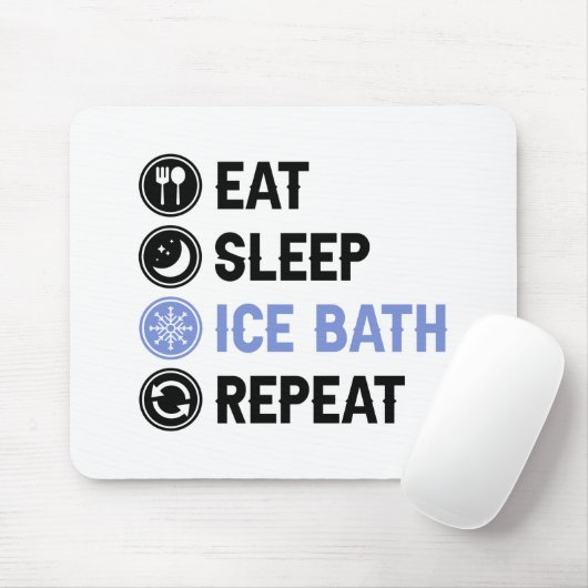 Ice Sleep Ice Bath Wim Hof Kalte Dusche Iceman Mousepad (Mit Mouse)
