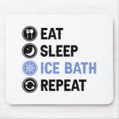 Ice Sleep Ice Bath Wim Hof Kalte Dusche Iceman Mousepad (Vorne)