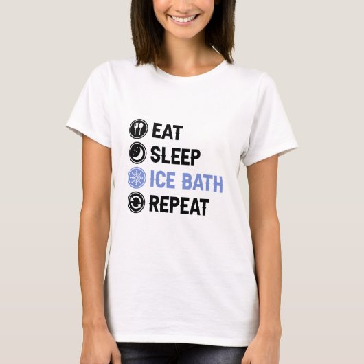 Ice Sleep Ice Bath Wim Hof Kalte Dusche Iceman T-Shirt (Vorderseite)