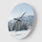 Ice & Snow | Allgäu Bavaria Germany Große Wanduhr (Winkel)