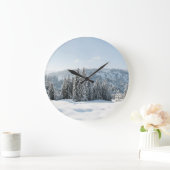 Ice & Snow | Allgäu Bavaria Germany Große Wanduhr (Zuhause)