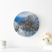 Ice & Snow | Bernina Express, Switzerland Große Wanduhr (Zuhause)