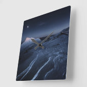 Ice & Snow | Kiso-Komagatake Plateau, Japan Alps Quadratische Wanduhr (Winkel)