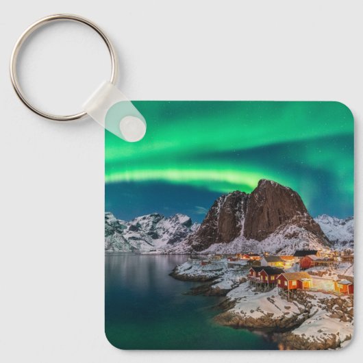 Ice & Snow | Northern Lights, Norway Schlüsselanhänger (Vorderseite)