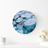 Ice & Snow | Polar Bear, Arctic Ocean, Svalbard Große Wanduhr (Zuhause)