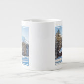 Ice & Snow | Winter Log Cabin Swiss Alps Jumbo-Tasse (Vorderseite)