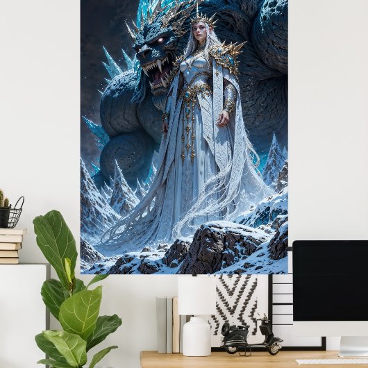 Ice Sorcerer Power Wall Art Poster (Heimbüro)