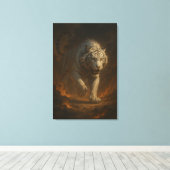 Ice Spirit White Tiger – Mystic Guardian of Calm P Leinwanddruck (Insitu (Holzboden))