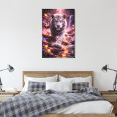 Ice Spirit White Tiger – Mystic Guardian of Calm P Leinwanddruck (Insitu (Schlafzimmer))