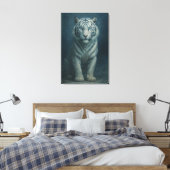 Ice Spirit White Tiger – Mystic Guardian of Calm P Leinwanddruck (Insitu (Schlafzimmer))