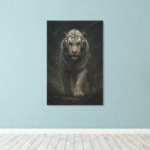Ice Spirit White Tiger – Mystic Guardian of Calm P Leinwanddruck (Insitu (Holzboden))