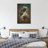 Ice Spirit White Tiger – Mystic Guardian of Calm P Leinwanddruck (Insitu (Schlafzimmer))