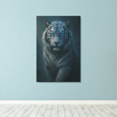 Ice Spirit White Tiger – Mystic Guardian of Calm P Leinwanddruck (Insitu (Holzboden))