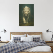 Ice Spirit White Tiger – Mystic Guardian of Calm P Leinwanddruck (Insitu (Schlafzimmer))