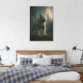Ice Spirit White Tiger – Mystic Guardian of Calm P Leinwanddruck (Insitu (Schlafzimmer))
