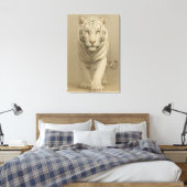 Ice Spirit White Tiger – Mystic Guardian of Calm P Leinwanddruck (Insitu (Schlafzimmer))