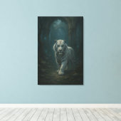 Ice Spirit White Tiger – Mystic Guardian of Calm P Leinwanddruck (Insitu (Holzboden))