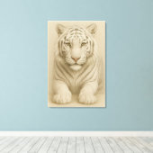 Ice Spirit White Tiger – Mystic Guardian of Calm P Leinwanddruck (Insitu (Holzboden))