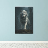 Ice Spirit White Tiger – Mystic Guardian of Calm P Leinwanddruck (Insitu (Holzboden))