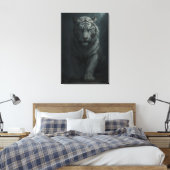 Ice Spirit White Tiger – Mystic Guardian of Calm P Leinwanddruck (Insitu (Schlafzimmer))