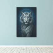 Ice Spirit White Tiger – Mystic Guardian of Calm P Leinwanddruck (Insitu (Holzboden))