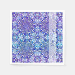 Ice Star Kaleidoscope Pattern Napkins Serviette