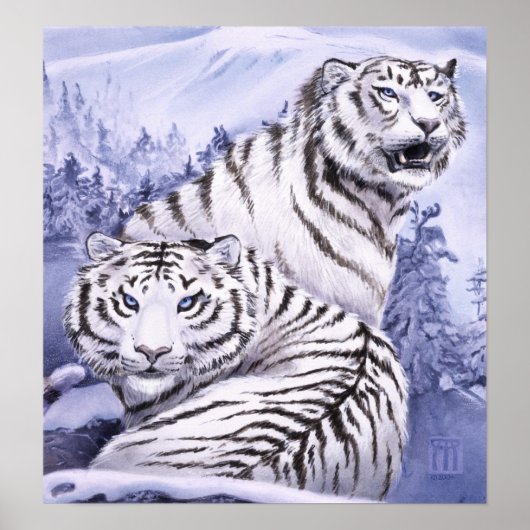 Ice Tigers Print Poster (Vorne)