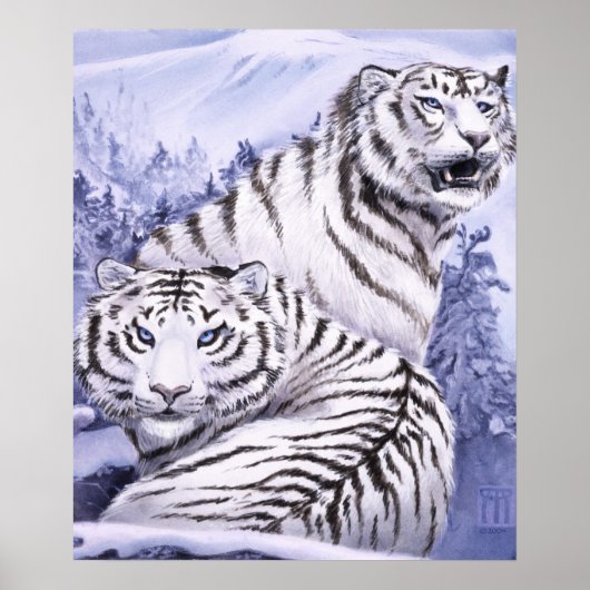Ice Tigers Print Poster (Vorne)